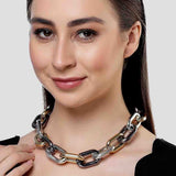 Tri-Metal Chain Necklace